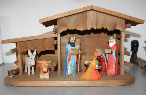 Weihnachtskrippe holzkrippe - -,