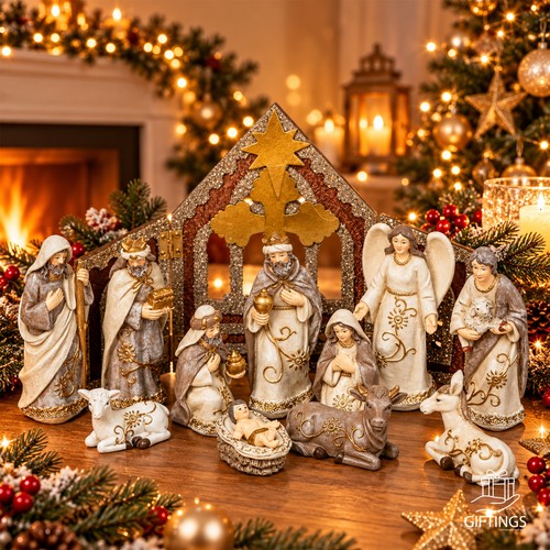Weihnachtskrippe mit 11 - weihnachtskrippe,
