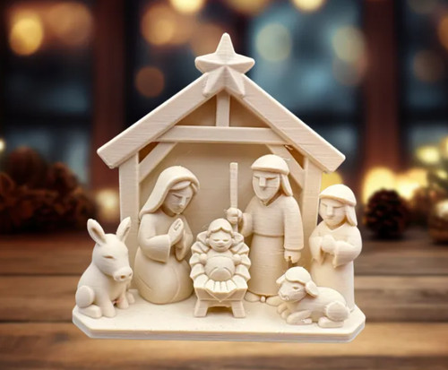 Weihnachtskrippe mit figuren - , 9