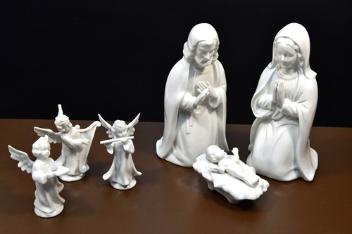 Porzellan weihnachtskrippe - weihnachtskrippe, /