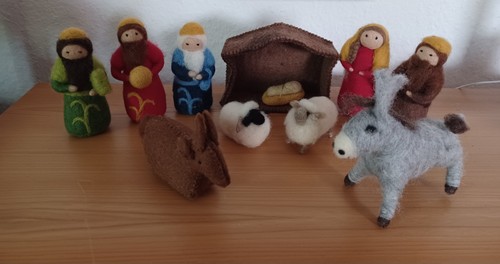 Krippenfiguren filz handarbeit - filz,