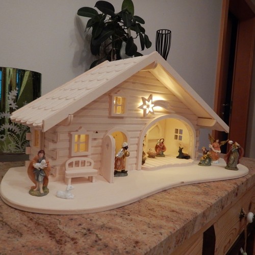 Krippe weihnachtskrippe holz - weihnachtskrippe,