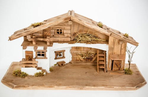 Weihnachtskrippe w11 aus holz - weihnachtskrippe,
