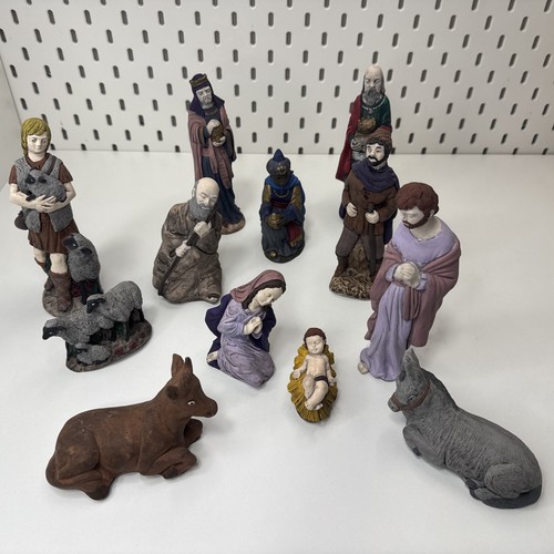 Krippenfiguren aus gips - gips, |