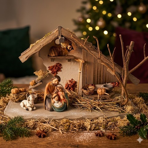 Traditionelle weihnachtskrippe - traditionelle,