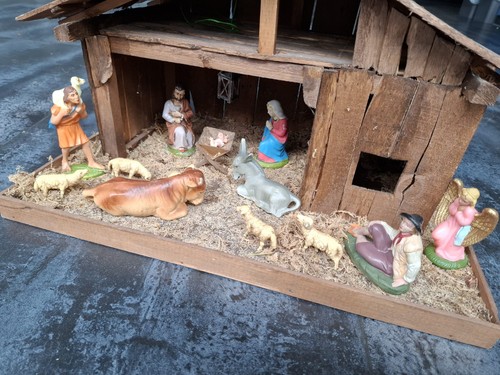 Alte weihnachtskrippe incl - alte,