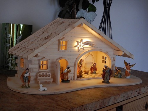 Krippe weihnachtskrippe holz - weihnachtskrippe,