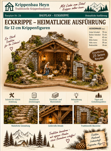 Bauplan eckkrippe heimatlich - bauplan,