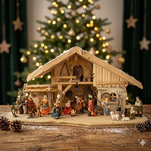 Traditionelle weihnachtskrippe - traditionelle,
