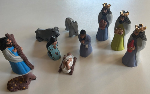 Weihnachtskrippe 10 figuren - weihnachtskrippe,