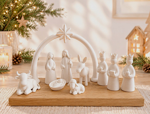 Weihnachtskrippe figuren set - weihnachtskrippe, figuren-set
