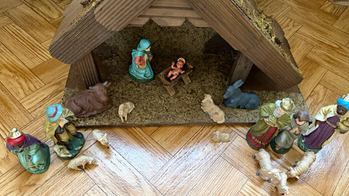Alte weihnachtskrippe mit - weihnachtskrippe,