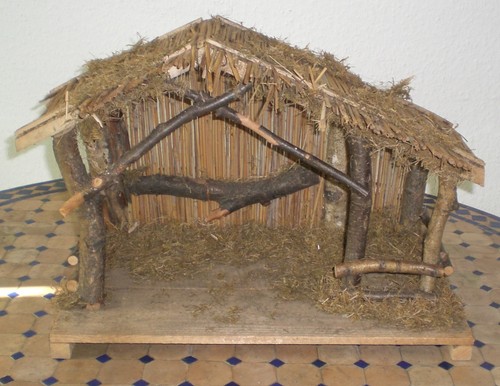 Alter stall krippe holz stroh - alter,