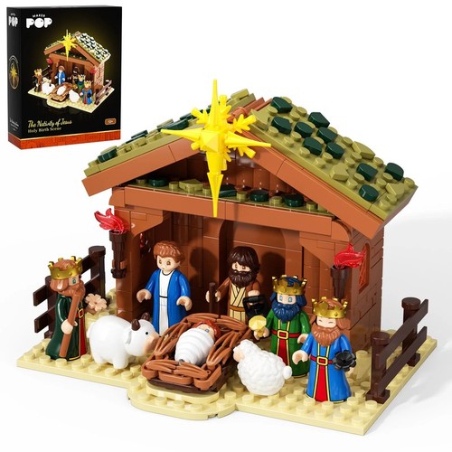 Weihnachtskrippe bausteine set - bausteine,