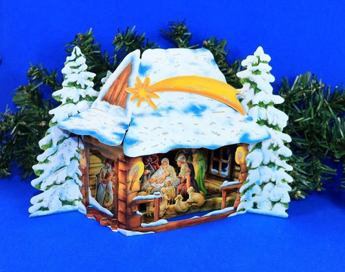 Faltkrippe winterkrippe - 3d,
